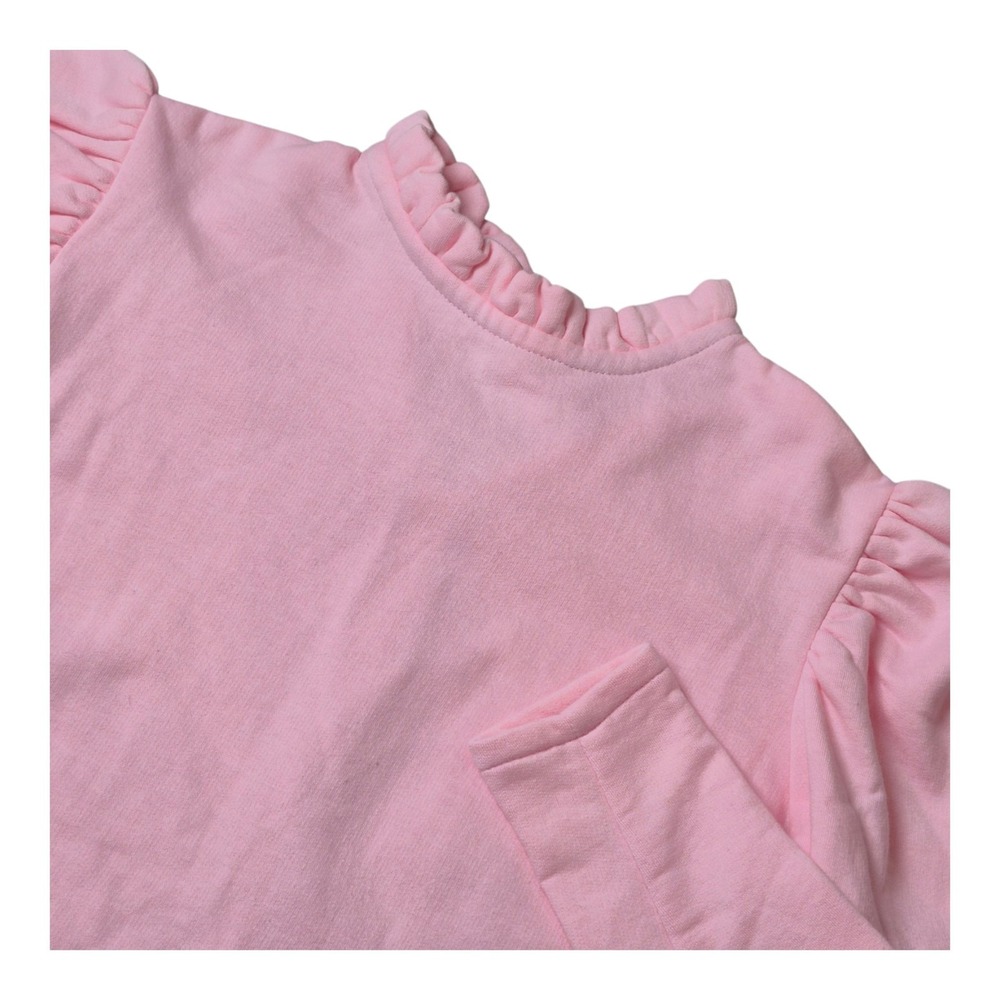 Eliza Faulkner Women's M Luella Pink Puff Sleeve Ruffle Bow Sweatshirt Canada